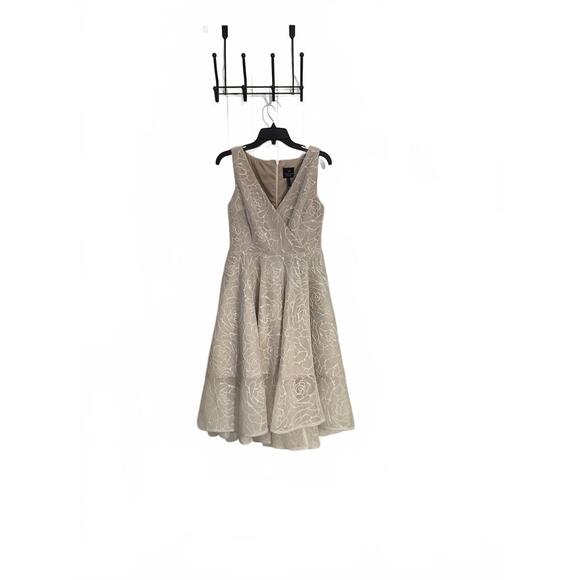 NWOT Adrianna Papell‎ (Anthropology) Bonded Mesh High Low Dress Sz 6 - Picture 6 of 11